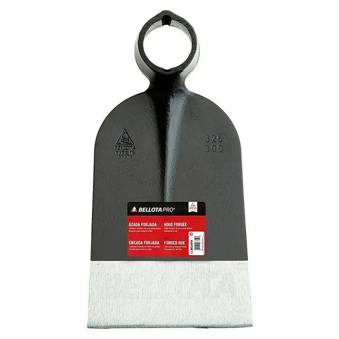 Bellota Azada 110 - Anchura de trabajo: 14 cm, Acero - Azada forjada BELLOTA PRO+ resistente fabricada en España. Cabezal de una sola pieza para un uso duradero.