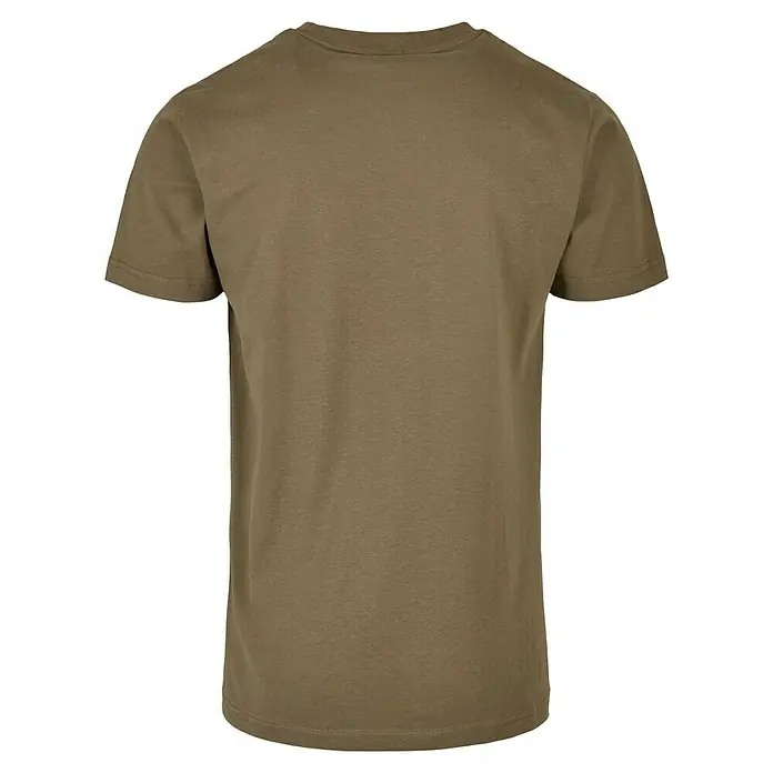 T-Shirt Handcrafter - Olive, XL - Rückansicht eines khaki-farbenen T-Shirts. Das schlichte Shirt hat kurze Ärmel und einen Rundhalsausschnitt.
