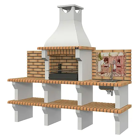 Collippo Silves Barbacoa de obra con mesa lateral y fregadero