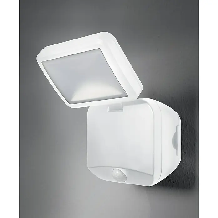 Osram LED-Sensor-Außenwandstrahler Single - 4 W, L x B x H: 12,7 x 10,8 x 21,5 cm, Weiß, IP54 - Weiße LED-Wandleuchte mit Bewegungsmelder, ideal für den Außenbereich. Die Leuchte ist schwenkbar und sorgt für optimale Ausleuchtung.