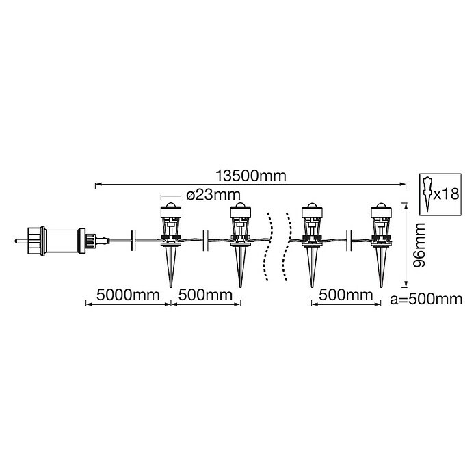 Ledvance LED-Lichterkette (Außen, 8,5 m) | BAUHAUS