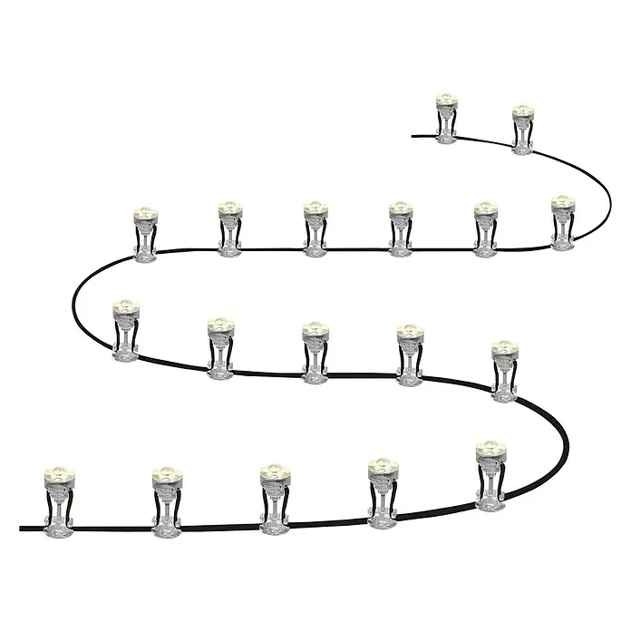 Ledvance LED-Lichterkette Endura Dot - Außen, 13,5 m, Anzahl Leuchtmittel: 18 Stk. - LED-Lichterkette mit warmweißen LEDs auf schwarzem Kabel. Ideal für stimmungsvolle Beleuchtung im Innen- und Außenbereich.