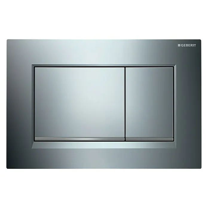 Geberit Betätigungsplatte Sigma 20 - 115.883.KH.1 - Chrom Hochglanz, 2-Mengen-Spülung - Geberit Betätigungsplatte in glänzendem Chrom, ein elegantes und modernes Designelement für jedes Badezimmer.\n