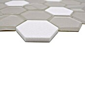 Mosaikfliese Hexagon HXN 11 (26 x 30 cm, Weiß, Matt)