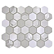 Mosaikfliese Hexagon HXN 11 (26 x 30 cm, Weiß, Matt)