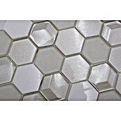 Mosaikfliese Hexagon HXN 11 (26 x 30 cm, Weiß, Matt)