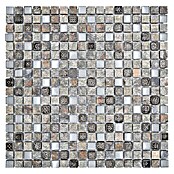 Mosaikfliese Quadrat Crystal Mix XCM M710 (30 x 30 cm, Grau, Matt)