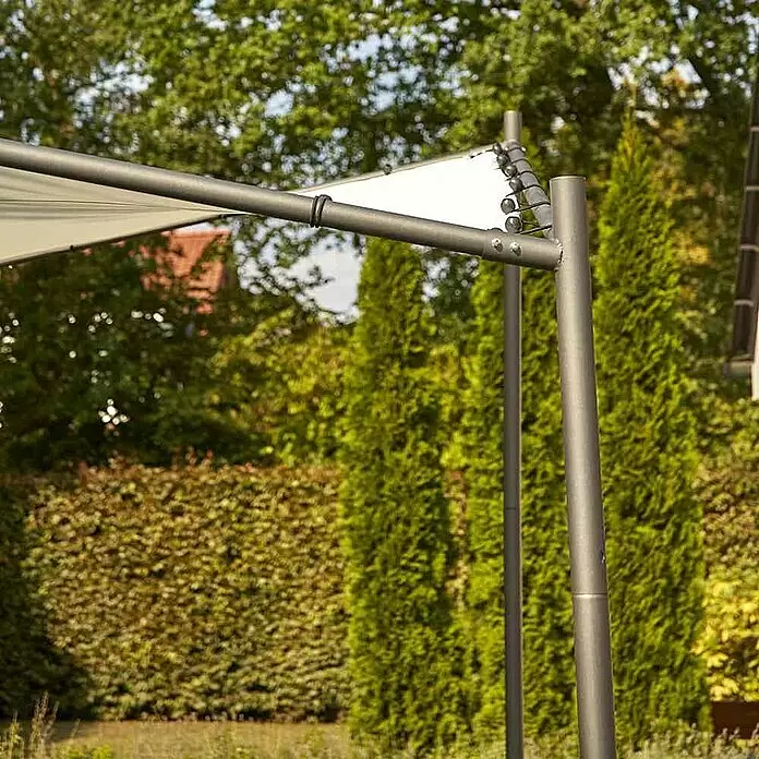 Siena Garden Schirmpavillon Berlino - B x T: 300 x 300 cm, Farbe Gestell: Grau, Stahl, Farbe Dach: Hellgrau - Stimmungsaufnahme
