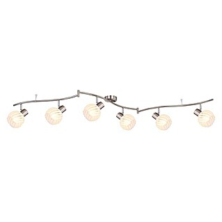 Globo Regleta Willy (240 W, L x An x Al: 180 x 26 x 20 cm, Níquel mate, Claro, Blanco, E27)