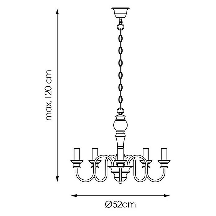 Home Sweet Home Kronleuchter LillyØ x H: 520 mm x 156 cm Sketch