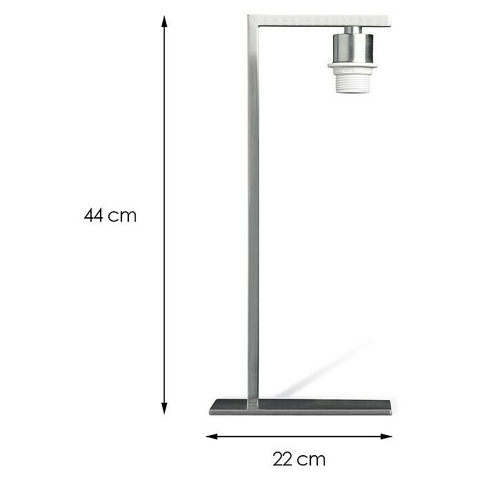 Home Sweet Home Lampenfuß Block40 W, Höhe: 44 cm, Stahl matt, Stahl, E27 Sketch