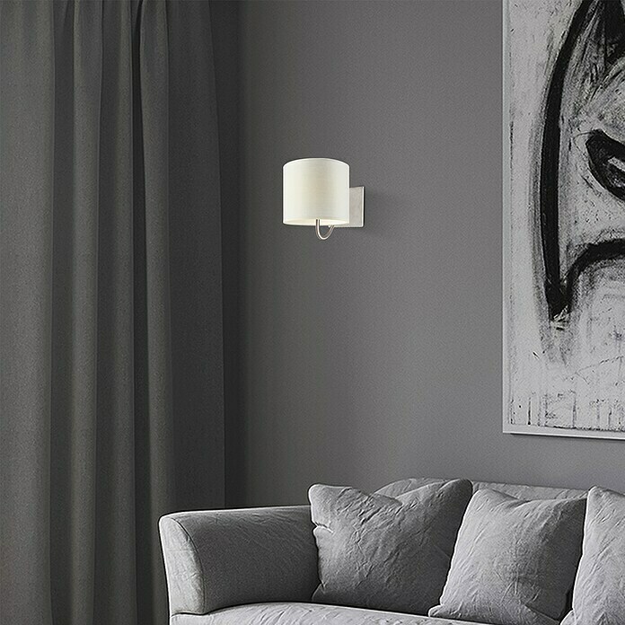 Home Sweet Home Wandlamp (40 W, Kleur: Grijs, b x h: 12 x 13 cm)
