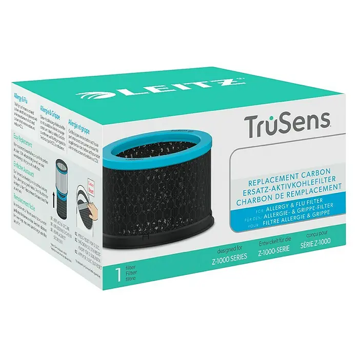 Leitz TruSens Aktivkohlefilter Allergie - Passend für: TruSens Luftreiniger Z-1000, Höhe: 8,6 cm - TruSens Z-1000 Serie Ersatz-Aktivkohlefilter für Allergie- & Grippe-Filter. Hochwertiger Filter für saubere Luft.