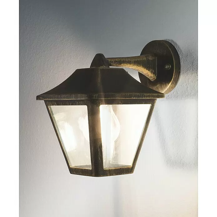 Osram Endura Classic Außenwandleuchte Tradition - Hängend, 23 x 17 x 23 cm, Schwarz, IP44 - Stimmungsaufnahme