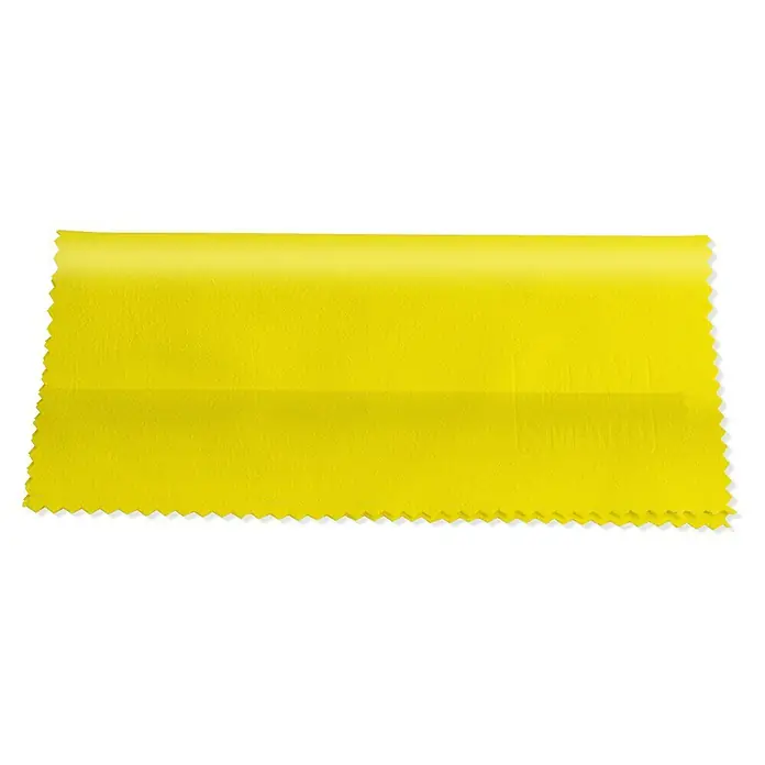 Stay Smart Brillenputztuch - 3 Stk., Kunststoff - Gelber Stoff mit Zackenmuster, ideal für Bastelarbeiten und Dekorationen, präsentiert eine lebendige Farbe und interessante Textur.