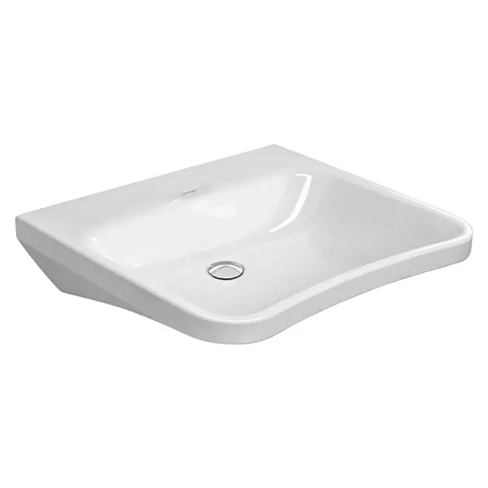 Duravit DuraStyle Waschtisch Vital - 65 x 57 cm, Ohne Spezialglasur, Hahnloch: Ohne, Ohne Überlauf, Weiß - Elegantes weißes Waschbecken mit weichen Linien und einem modernen Design. Ideal für jedes Badezimmer, das Stil und Funktionalität sucht.