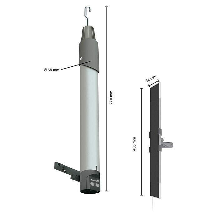 Schellenberg Smart Home Markisenantrieb MarkiDrive PremiumLänge: 720 mm, Max. Drehmoment: 10 Nm, Geeignet für: Gelenkarmmarkisen Sketch