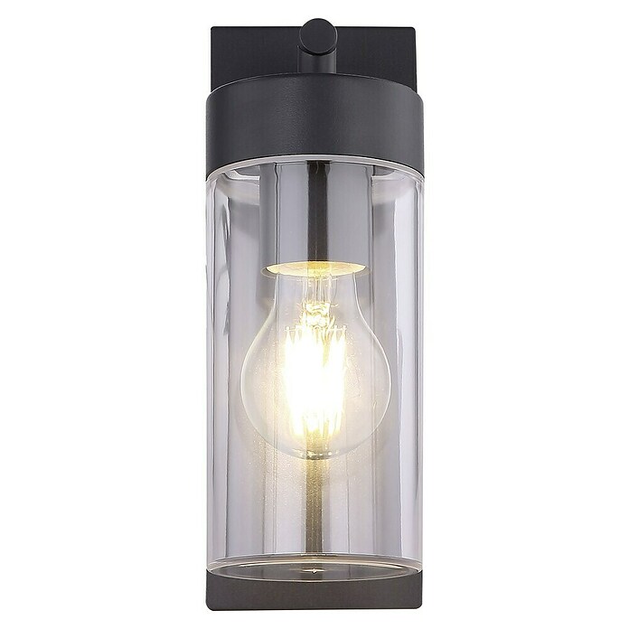 Globo Aplique exterior LED Vessa (Negro, Aluminio, E27, An x Al: 8,9 x 25 cm) | BAUHAUS