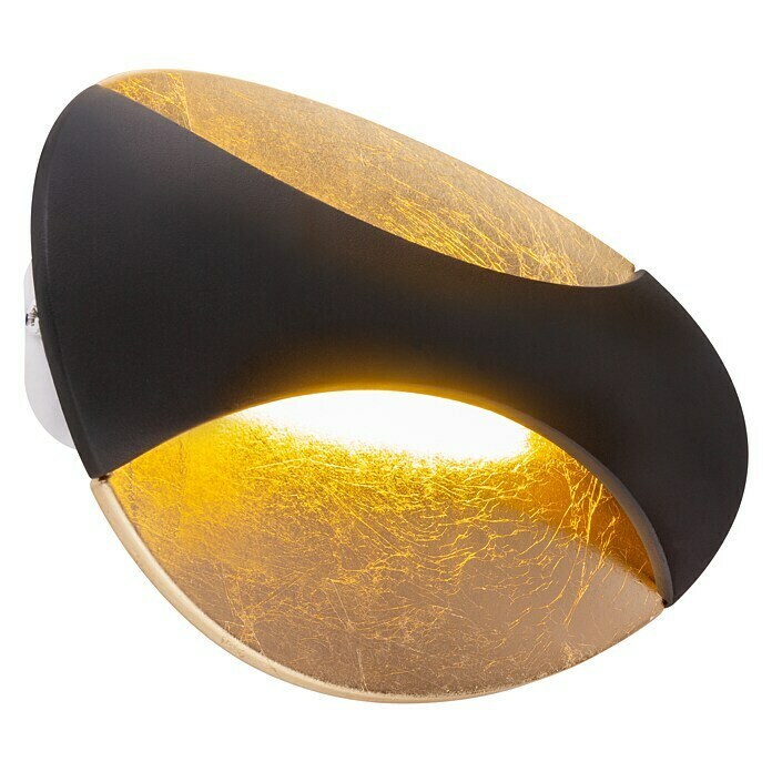 Globo LED-Wandleuchte Alexandra (6 W, Schwarz/Gold, Warmweiß) | BAUHAUS