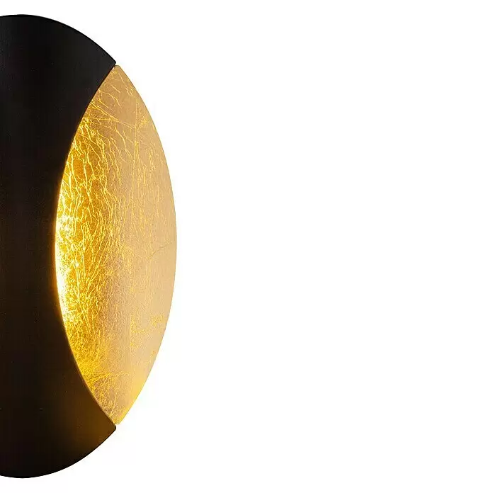 Globo LED-Wandleuchte Alexandra - 6 W, Schwarz/Gold, Warmweiß - Detailaufnahme