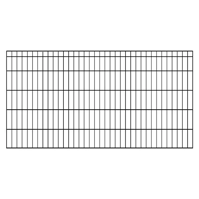 Kraus Dino Trend Mattenzaun - L x H: 200 x 100 cm, Anthrazit - Schwarzes Linienraster mit rechteckigen Zellen, geeignet für Tabellen oder Organisation.