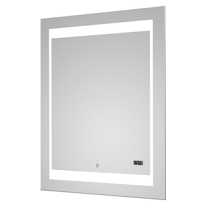 Led-lichtspiegel Silver Futura (70 x 90 cm, Sensorschakelaar)