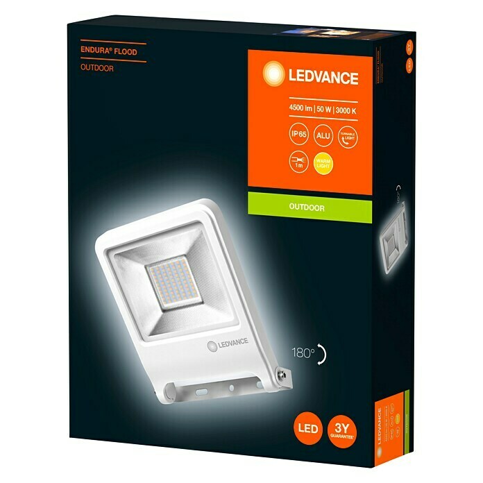 Ledvance LED-Strahler Endura FloodWeiß, 50 W, IP65 Diagonal View