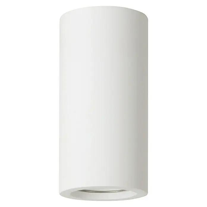 Lucide Gipsy Deckenleuchte - 35 W, L x B x H: 7 x 7 x 14 cm, Weiß, GU10 - Nahaufnahme einer zylindrischen, weißen Deckenleuchte, die ein schlichtes, modernes Design für stilvolle Innenräume bietet.