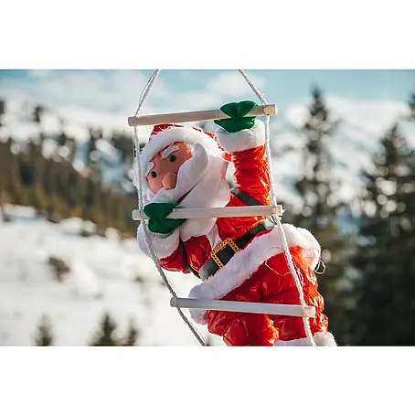 LED-Weihnachtsdekofigur mit LED Leiter