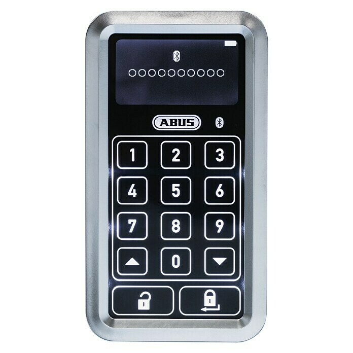 Abus HomeTec Pro Funk-Tastatur CFT 3100SL x B x H: 29 x 78 x 142 mm, Passend für: Abus HomeTec Pro Funk-Türschlossantrieb CFA3100, Silber Front View