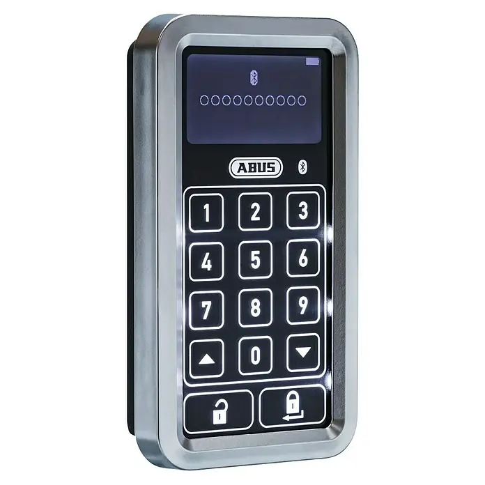 Abus HomeTec Pro Funk-Tastatur CFT 3100S - L x B x H: 29 x 78 x 142 mm, Passend für: Abus HomeTec Pro Funk-Türschlossantrieb CFA3100, Silber - ABUS Keypad für sicheren Zugang.