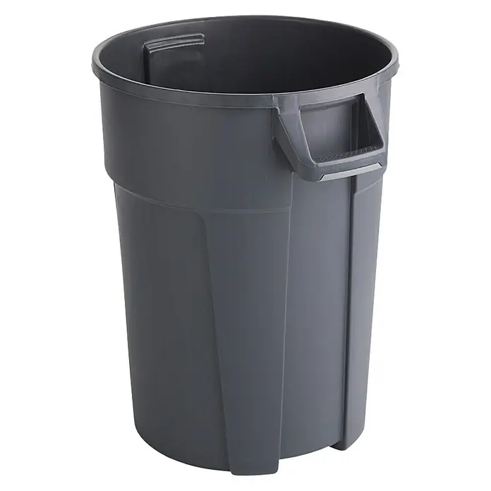 Rotho Standard-Mülleimer Titan - 85 l, Kunststoff, Grau - Grauer Abfallbehälter aus Kunststoff mit Griffen für den einfachen Transport und Entleerung. Ideal für Gewerbe und Haushalt.