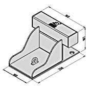 Basi Tor-Zusatzsicherung (L x B x H: 200 x 160 x 107 mm, Stahl) | BAUHAUS