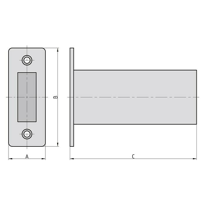 Basi Mauerabschluss (L x B x H: 150 x 60 x 40 mm, Passend für: BASI Panzerriegelschloss PR800) | BAUHAUS