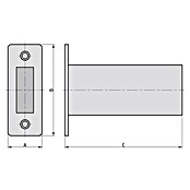 Basi Mauerabschluss (L x B x H: 150 x 60 x 40 mm, Passend für: BASI Panzerriegelschloss PR800) | BAUHAUS