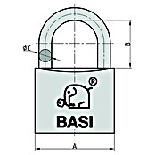 Basi Vorhängeschloss V55 Gleichschließung Nr. 20 (Bügelstärke: 8 mm, Material Bügel: Stahl) | BAUHAUS