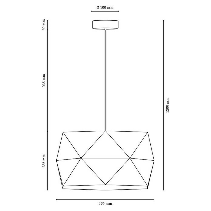 Spotlight Pendelleuchte (60 W, Schwarz/Chrom, Höhe: 120 cm)