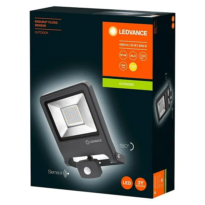 Osram LED-Strahler Endura Flood30 W, Anthrazit, Warmweiß, IP44