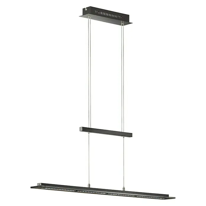 Fischer & Honsel Pendelleuchte Tenso TW - 20 W, Sandschwarz/Gold, Länge: 88 cm - Moderne LED-Pendelleuchte mit minimalistischem Design und eleganter Beleuchtung für den Innenbereich. Perfekt für Wohn- und Esszimmer.