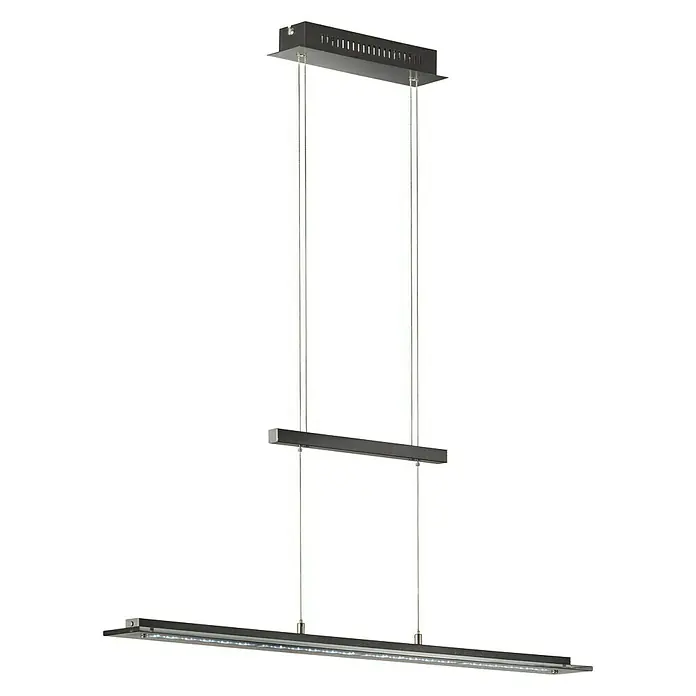 Fischer & Honsel Pendelleuchte Tenso TW - 20 W, Sandschwarz/Gold, Länge: 88 cm - Elegante LED-Hängeleuchte mit modernem Design. Ideal für stilvolle Beleuchtung in Wohn- und Essbereichen.