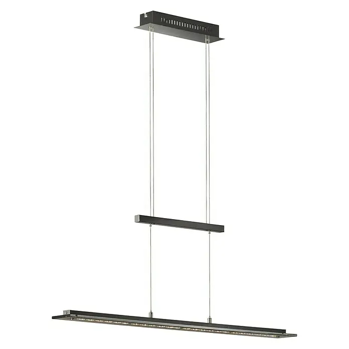Fischer & Honsel Pendelleuchte Tenso TW - 20 W, Sandschwarz/Gold, Länge: 88 cm - Moderne LED-Hängeleuchte mit schlankem Design und verstellbarer Höhe, perfekt für stilvolle Innenräume.