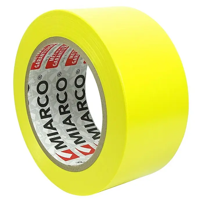 Cinta de señalización - L x An: 33 m x 5 cm, Amarillo - Rollo de cinta adhesiva amarilla MIARCO. El producto es perfecto para enmascarar y embalar. Alta calidad para diversas aplicaciones.