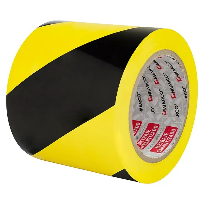 Cinta de señalización - L x An: 33 m x 10 cm, Amarillo/Negro - Rollo de cinta de peligro con rayas amarillas y negras, ideal para marcar zonas de peligro y como medida de seguridad.