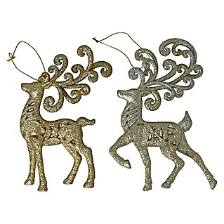 Kurt S. Adler Christbaumschmuck Hirsch (Gold, Kunststoff, 1 Stk.)