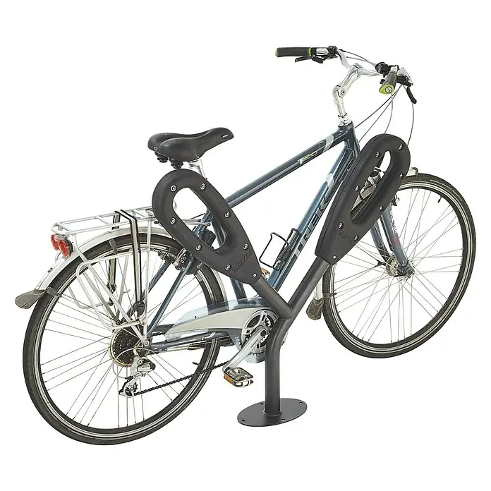 Mottez Fahrradständer - L x B x H: 95 x 16 x 79 cm, 2 Bügel - Fahrrad in einem Trotter-Fahrradständer. Dieser Ständer hält das Fahrrad sicher und ordentlich. Ideal für öffentliche und private Bereiche.