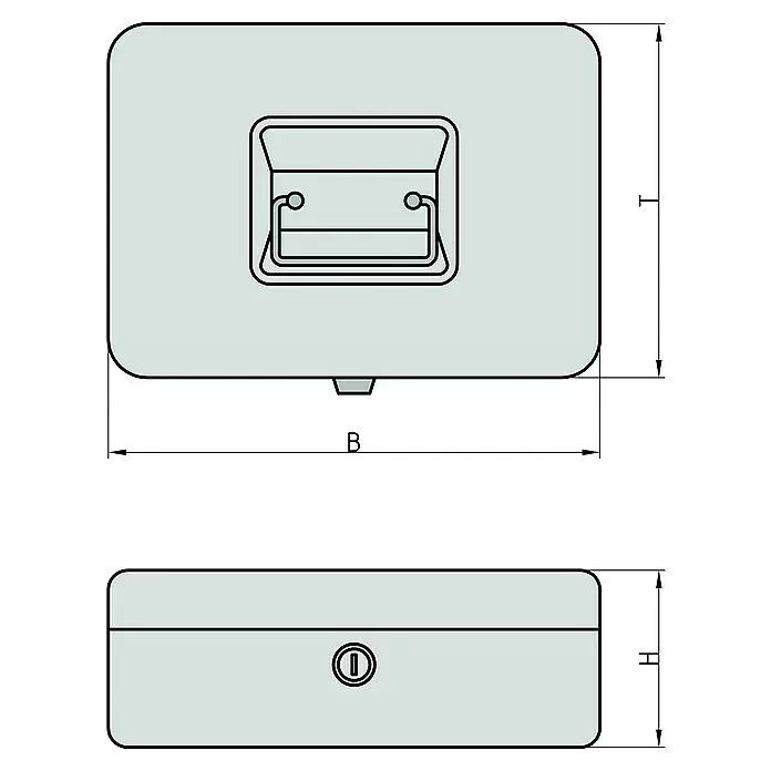 Basi Geldkassette GK10L x B x H: 20 x 16 x 9 cm, Schwarz