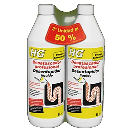 HG  Desatascador líquido Pack profesional 2a unidad al 50%