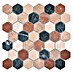 Mosaikfliese Hexagon Mix MOS HXN RND 