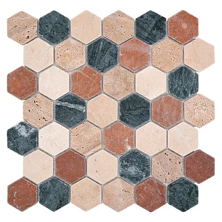 Mosaikfliese Hexagon Mix MOS HXN RND