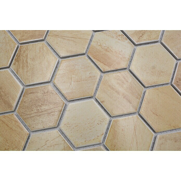 Mosaikfliese Hexagon CTR HX31CM (32,5 x 28,1 cm, Beige, Matt)